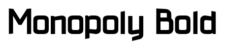 Monopoly Bold font